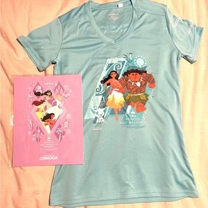 Disney 2023 teal Half Marathon 5K 10K shirt and poster size small. Never worn.